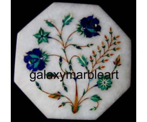 Pietra dura inlay work tile  6" TP-601